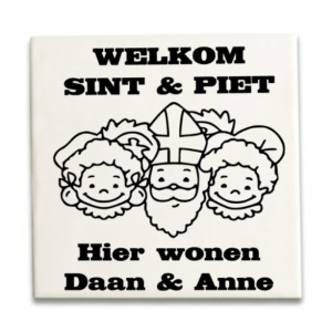 Tegeltje "Welkom Sint en Piet"